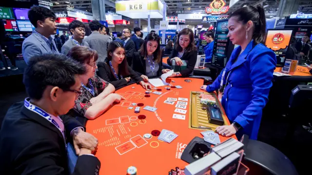 澳门亚洲国际娱乐展（G2E Asia）上的模拟赌枱（2019年）