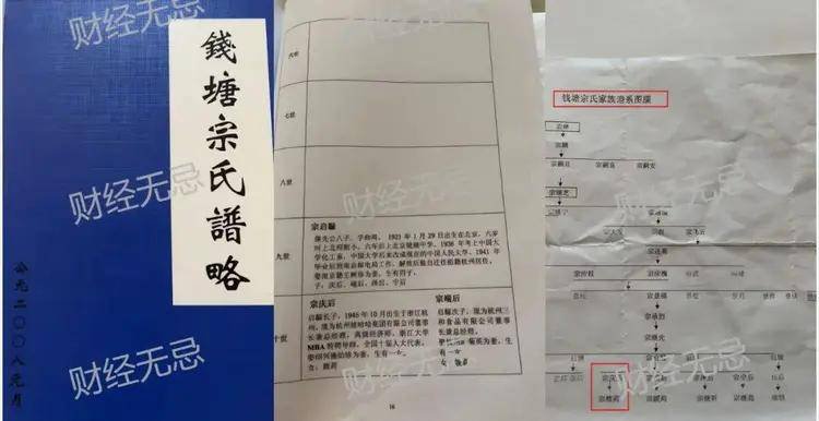 弟弟否认宗庆后有7个孩子，公开宗氏家谱，宗馥莉与宗家人不来往