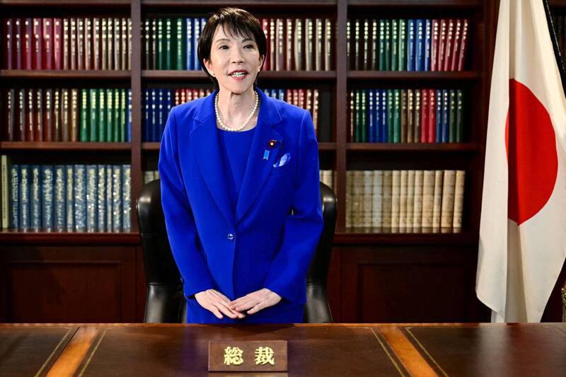 高市早苗当选日本执政的自民党总裁,即将成为日本第一位女首相。(路透) 高市早苗当选日本执政的自民党总裁,即将成为日本第一位女首相。(路透)