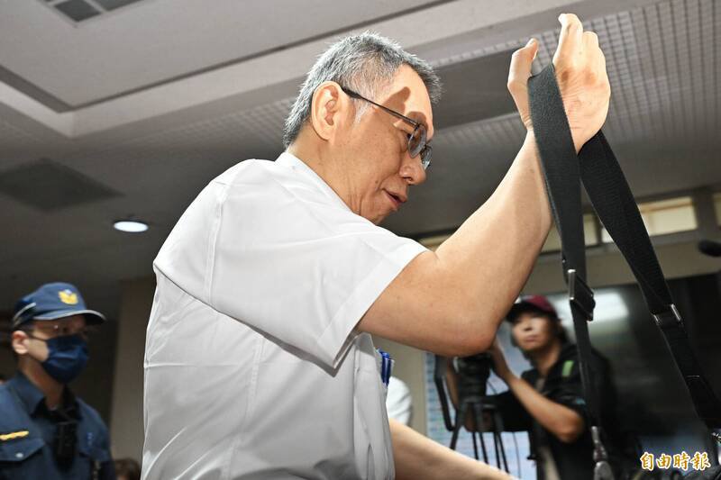 台北地方法院今续审民众党前主席柯文哲涉政治献金案。(记陈逸宽摄) 台北地方法院今续审民众党前主席柯文哲涉政治献金案。(记陈逸宽摄)