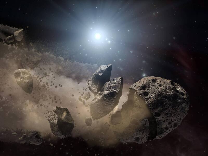 小行星撞击地球模拟图。(路透档案照) 小行星撞击地球模拟图。(路透档案照)