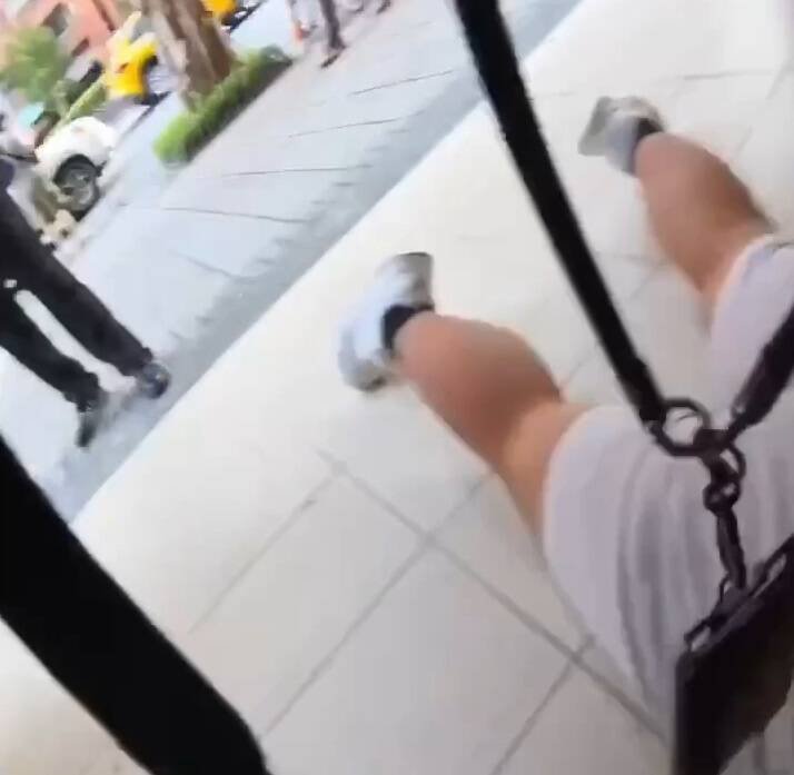 警方昨天在场逮捕蒲姓犯嫌。（记者王冠仁翻摄）