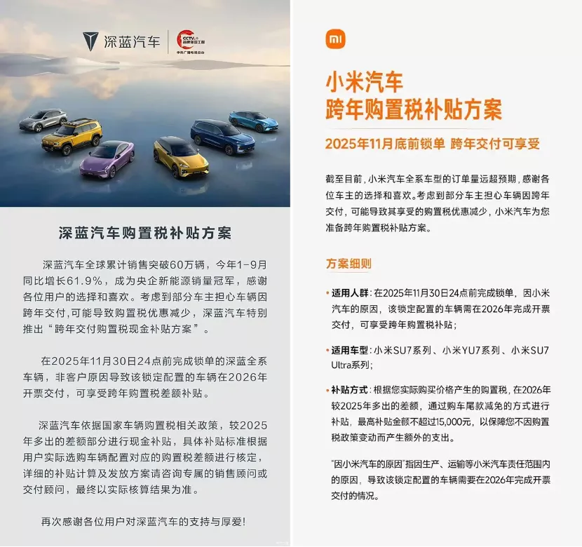 购置税退坡前夜：车企补贴上亿疯抢订单