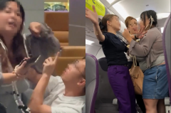 香港情侣大闹岘港机场！空姐遭推倒仍暖心安慰「男人都这样」画面疯传