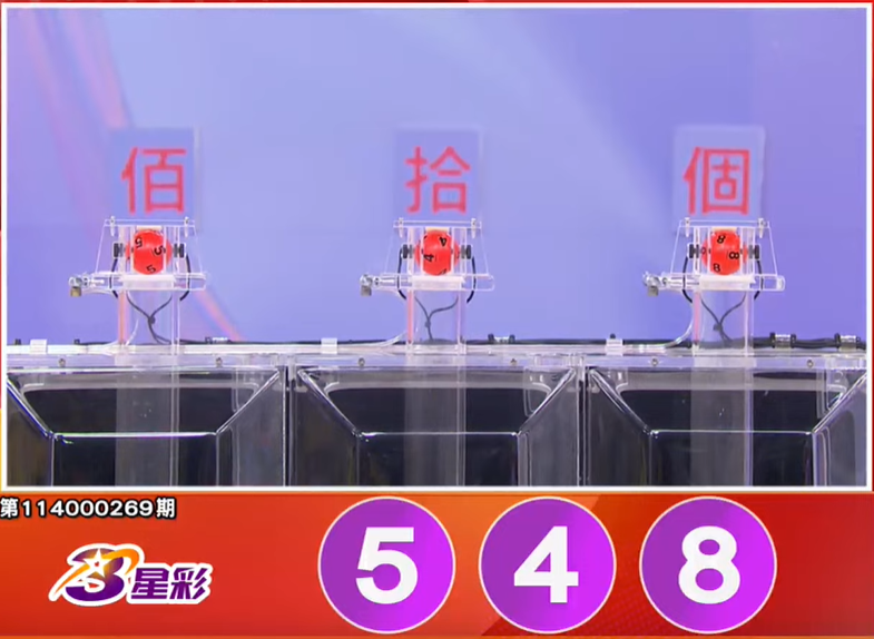 3星彩开奖号码。（撷取自三立iNEWS《全民i彩券》）