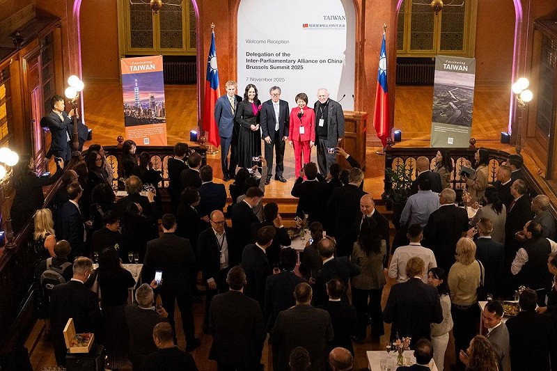 IPAC高峰会期间,台湾驻欧盟大使馆晚宴。 图:IPAC提供 IPAC高峰会期间,台湾驻欧盟大使馆晚宴。 图:IPAC提供