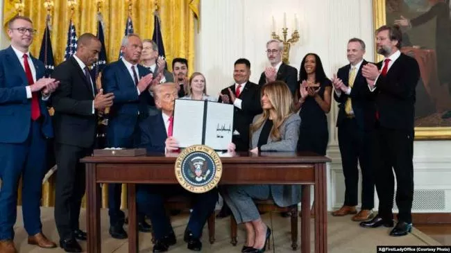 美国第一夫人推动新计划 川普随后下令