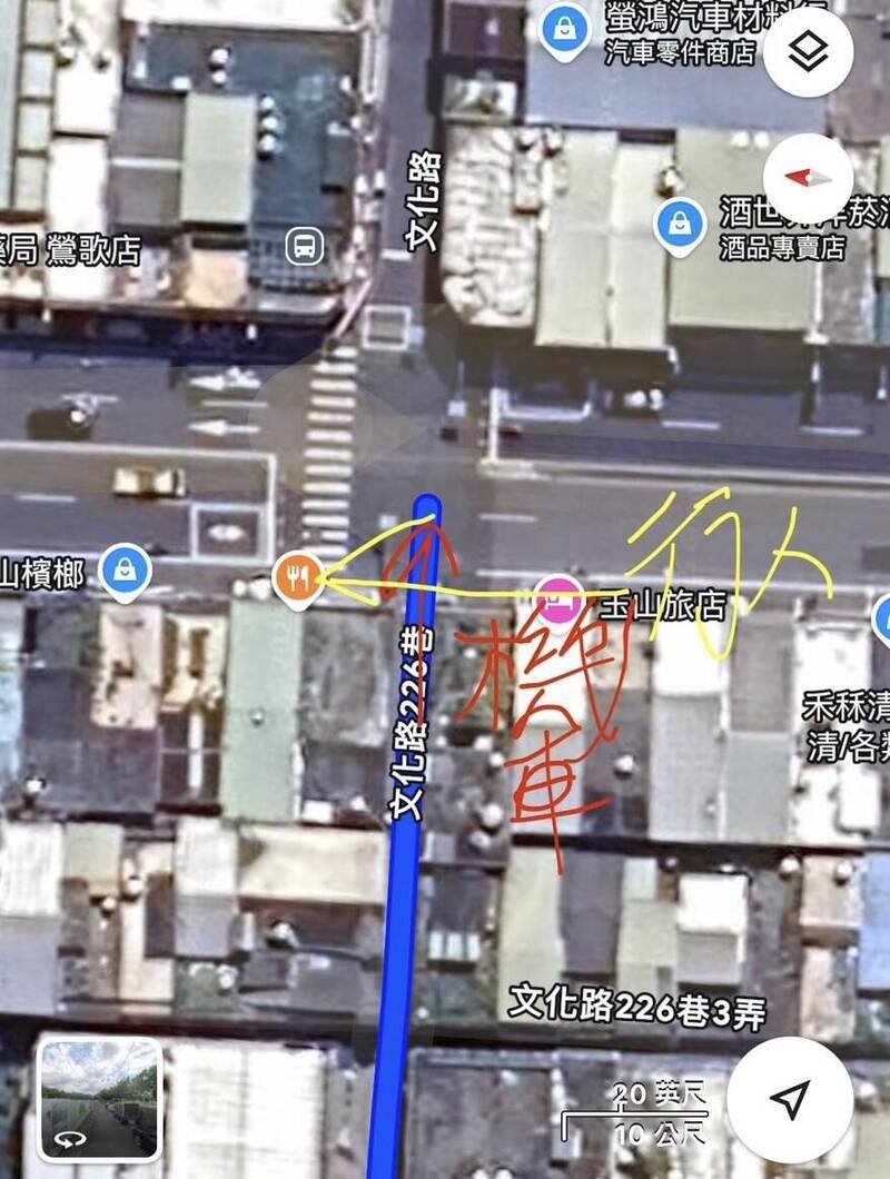 图为案发路口示意图。（记者吴仁捷翻摄）