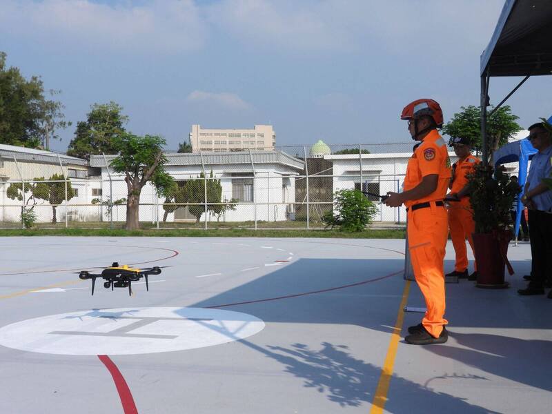 南部分署打造「2-15公斤近程无人机飞行训练场」。（海巡署提供）