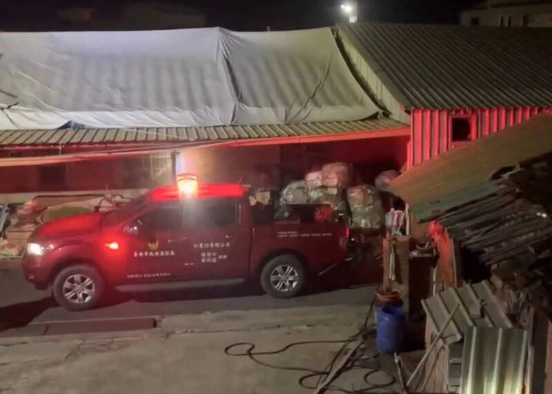 台南后壁三合院今天凌晨火警在帮浦消防车支援下很快扑灭火势。（消防局第一大队提供