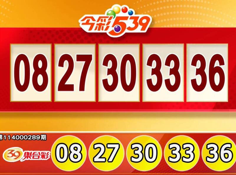 今彩539、39乐合彩开奖号码。（撷取自三立iNEWS《全民i彩券》）