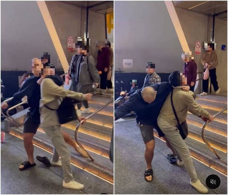 台北市捷运中山站附近5日发生1起恶男连续性骚扰事件，多名网友在社群指出，1名男子在捷运中山站附近连续袭击5至8名女性臀部，多名被害者当场大喊「有变态」，并指认恶男，在路人的围堵下报警，最后恶男当场被逮捕。（图撷取自 Threads ）
