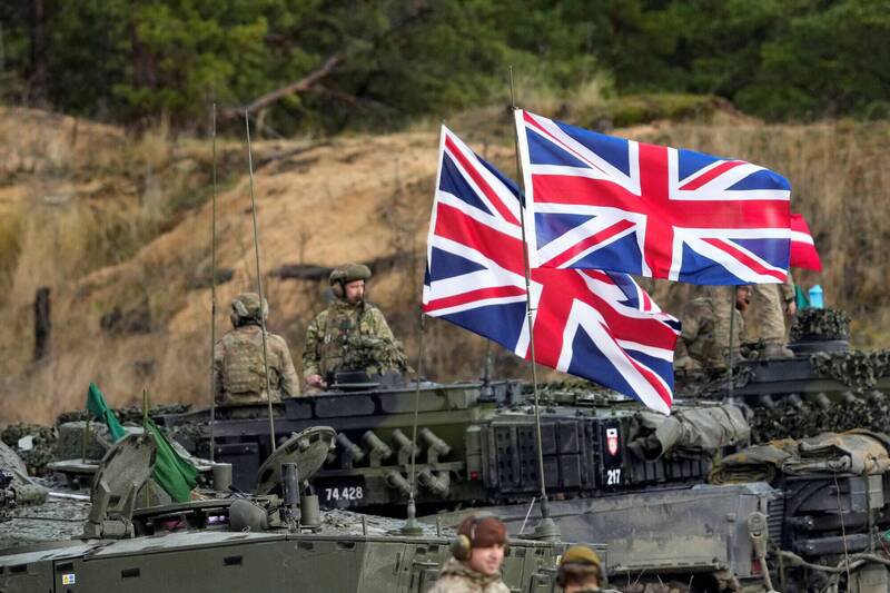 英国部队参与北约军演。（路透档案照）