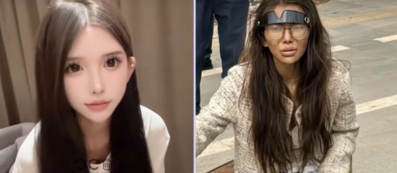 中国20岁正妹网红Umi，被高薪工作诱骗到柬埔寨后流落街头。（图撷自bilibili）