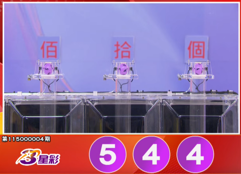 三星彩中奖号码。（撷取自三立iNEWS《全民i彩券》）