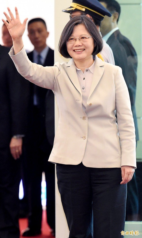 蔡英文总统24日上午搭机出访，展开9天8夜的「英翔专案」。（资料照，记者朱沛雄摄）