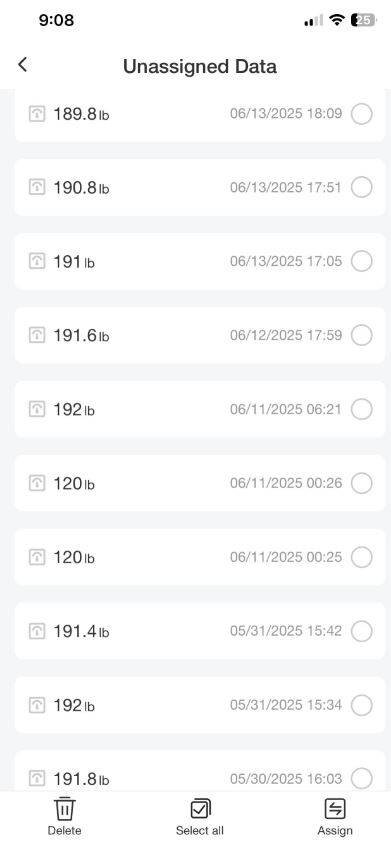 女子不在家却出现两笔可疑体重纪录,时间只差1分钟。(图撷取自Reddit@u/throw-Doubt303) 女子不在家却出现两笔可疑体重纪录,时间只差1分钟。(图撷取自Reddit@u/throw-Doubt303)