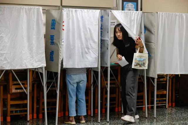 台湾选民投票