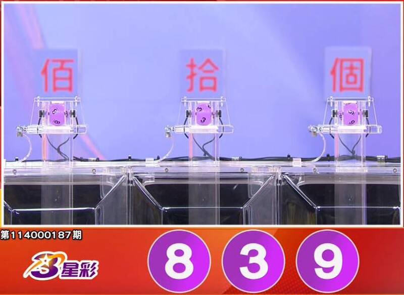 3星彩开奖号码。(撷取自三立iNEWS《全民i彩券》) 3星彩开奖号码。(撷取自三立iNEWS《全民i彩券》)