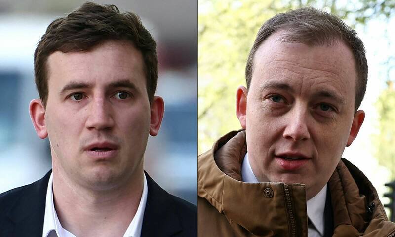 2023年3月,时任英国国会议员幕僚凯希(左),与在中国担任教师的贝瑞(右)被捕,2024年4月遭检方起诉,被控为中方从事间谍活动,向北京提供有损英国国安和利益的情资。(法新社档案照) 2023年3月,时任英国国会议员幕僚凯希(左),与在中国担任教师的贝瑞(右)被捕,2024年4月遭检方起诉,被控为中方从事间谍活动,向北京提供有损英国国安和利益的情资。(法新社档案照)