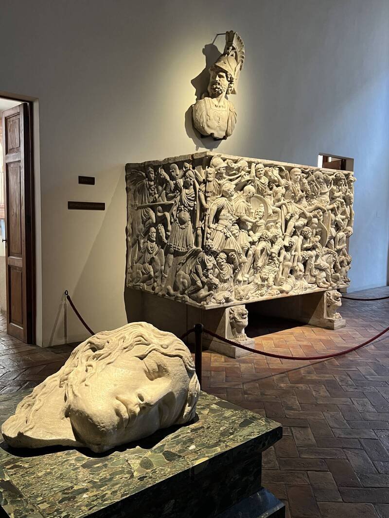 罗马国家博物馆辖下的「阿尔腾普斯宫」内收藏许多古罗马雕塑，漫步其中有如置身神话与史诗之间。（中央社）