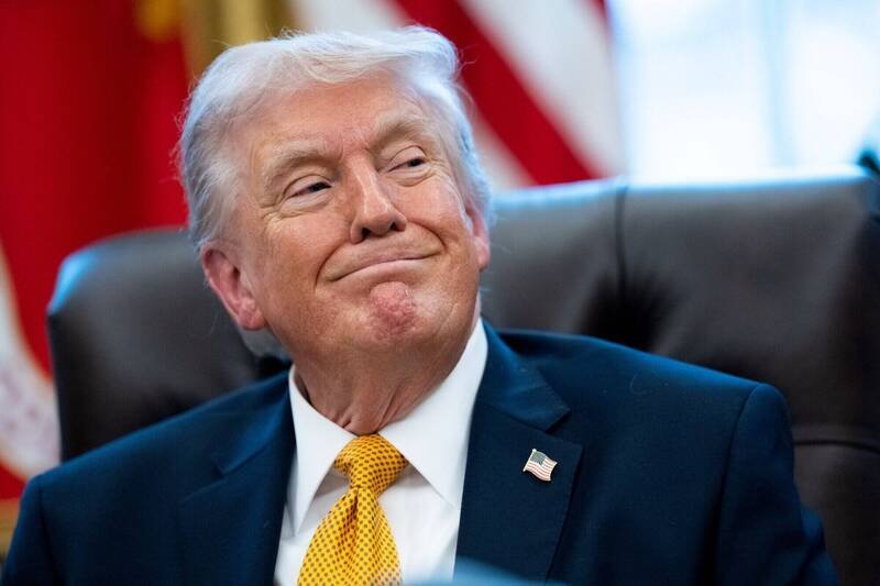 美国总统川普被问战争是否会在本周结束时坦言「我不这么认为」。（彭博）