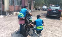 百万重机假日跑山噪音超标 环警监联合稽查开出罚单